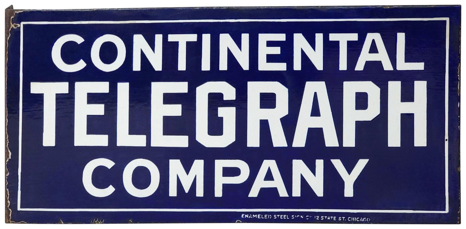 Continental Telegraph Company Porcelain Flange Sign (TAC) (1 of 4)