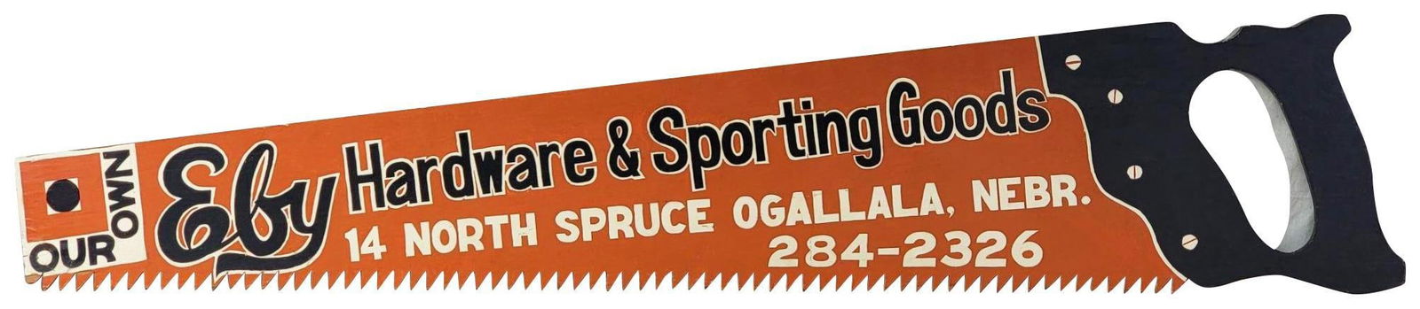Eby Hardware & Sporting Goods Wood Trade Sign (1 of 9)