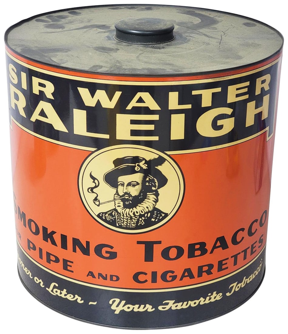 Sir Walter Raleigh Smoking Tobacco Metal Counter-Top Display (1 of 3)
