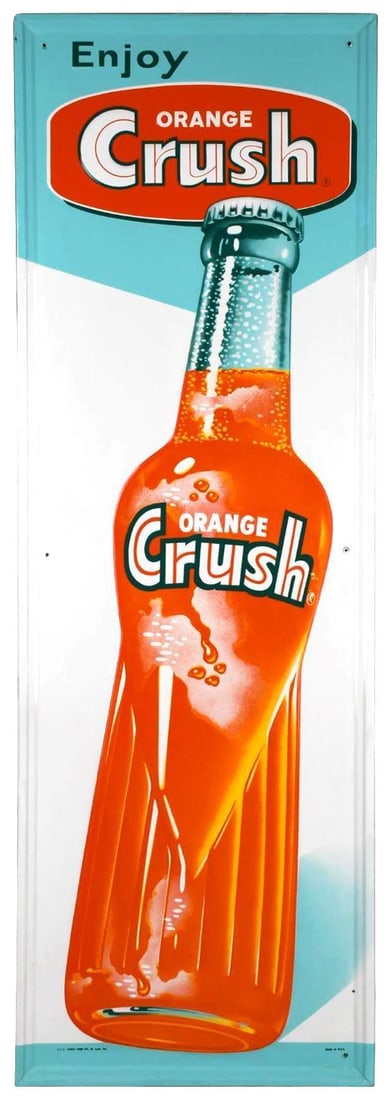 Enjoy Orange Crush w/Bottle Metal Sign (TAC) (1 of 7)