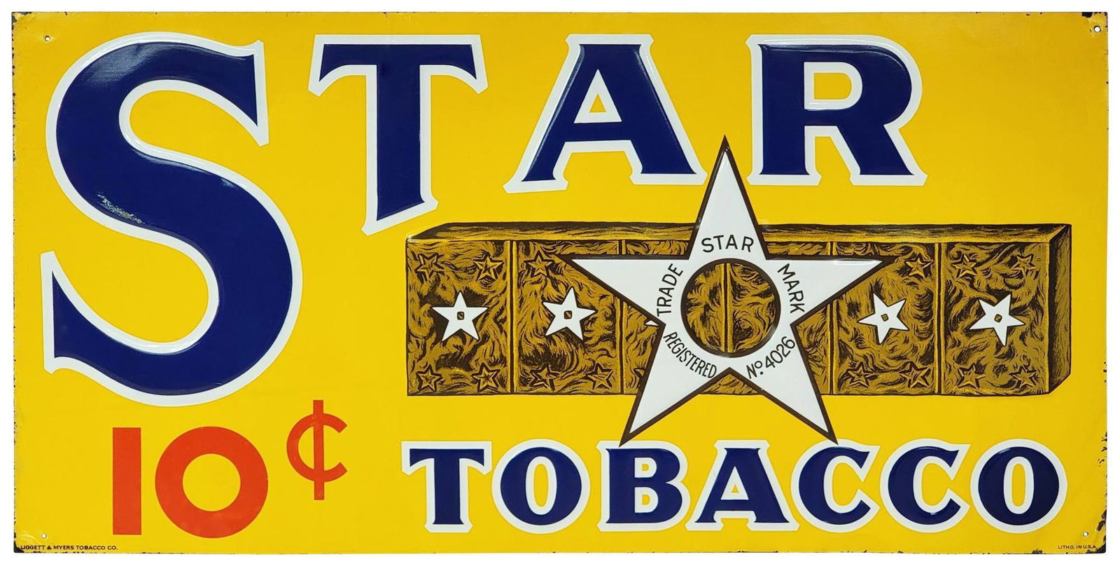Star Tobacco 10¢ Metal Tacker Sign (TAC) (1 of 6)
