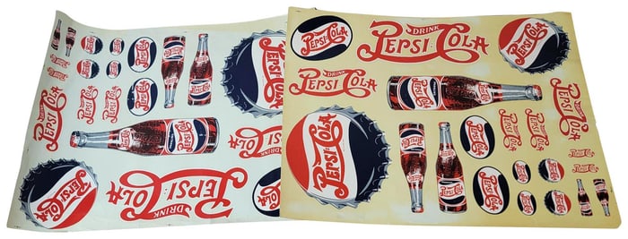 2-Sets of Pepsi:Cola Water Transfer Decals