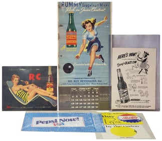 Box Lot of Pepsi and Other Soda Paper Items