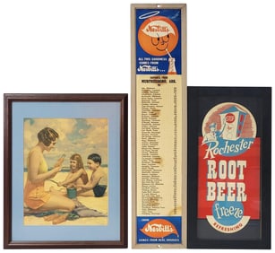 Nesbitt's Mileage Chart, Rochester Root Beer & Orange Crush