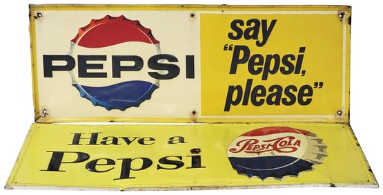 2-Pepsi-Cola Metal Sign
