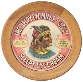 Sleepy Eye Cream Barrel Label Framed