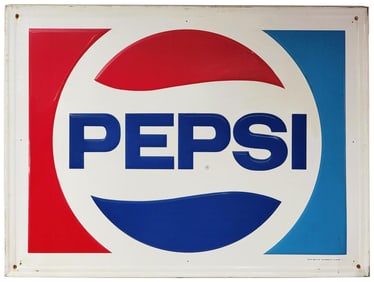 Pepsi w/Logo Metal Sign (TAC)