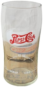 12-10 oz. Pepsi-Cola Glasses w/Syrup Line NIB