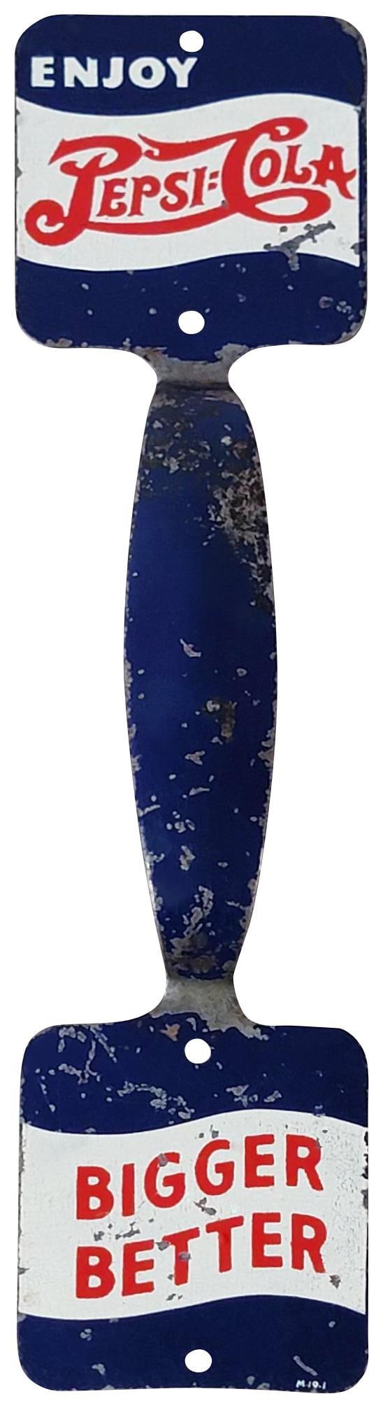 Enjoy Pepsi:Cola "Bigger Better" Metal Door Handle Sign (TAC) (1 of 5)