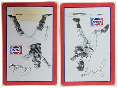 2-Packs of Pepsi Superstar "On Deck" Playing Cards Johnny Bench