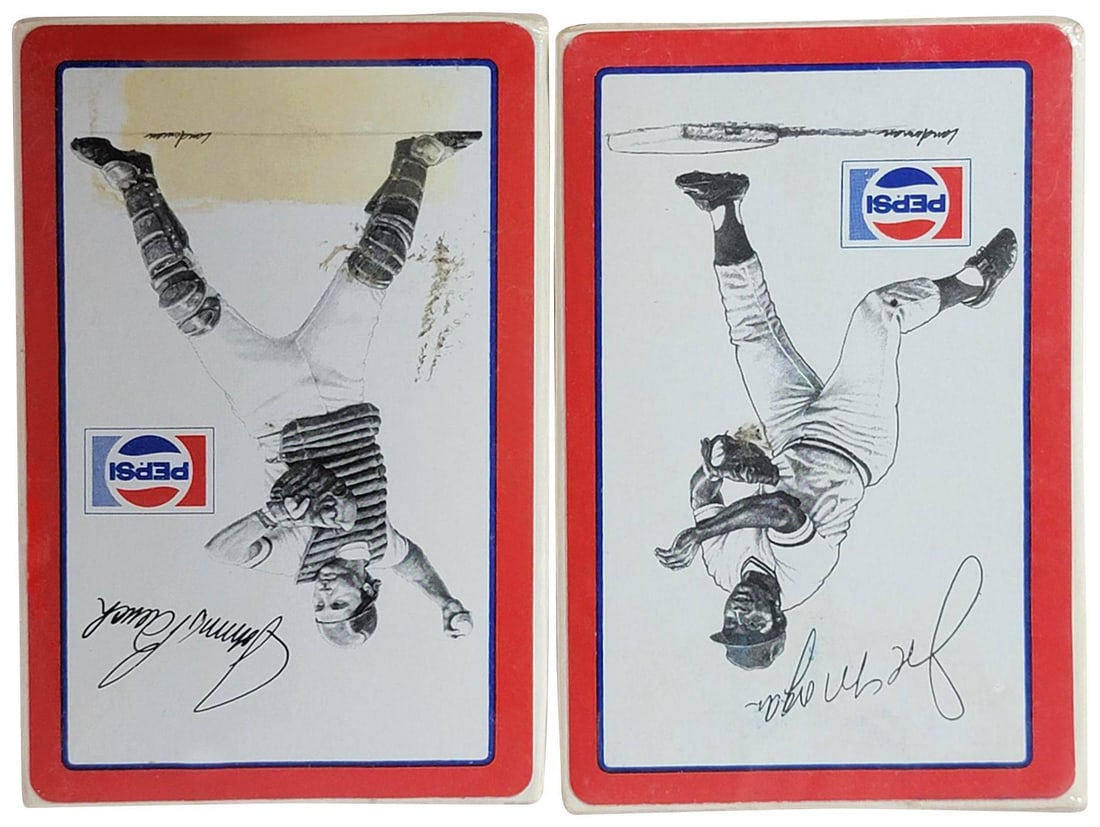 2-Packs of Pepsi Superstar "On Deck" Playing Cards Johnny Bench (1 of 3)