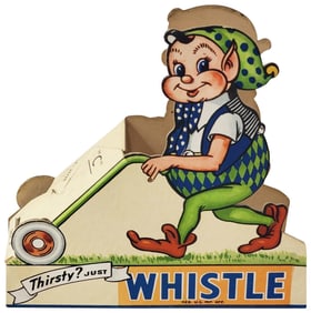 Whistle w/Elf 3-D Cardboard Bottle Display