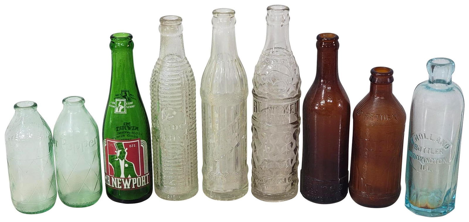 9-Different Soda Bottles Hires, Dr. Pepper, Orange Crush Newport (1 of 7)