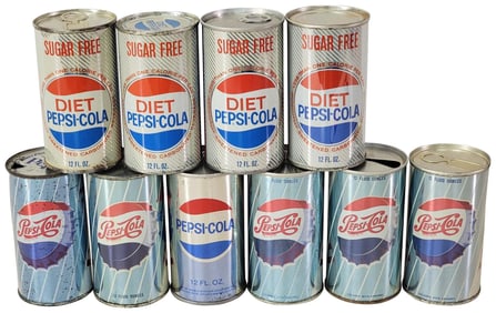 10-Pepsi Cola & Diet Pepsi Cola 12oz Cans