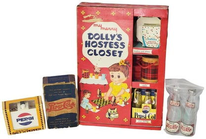 Dolly's Hostess Closet w/Pepsi 6-Pack & 3-S&P Shaker Sets