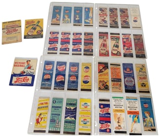 Pepsi:Cola "Vest Pocket Baseball", Match Books Pepsi & Pete & more