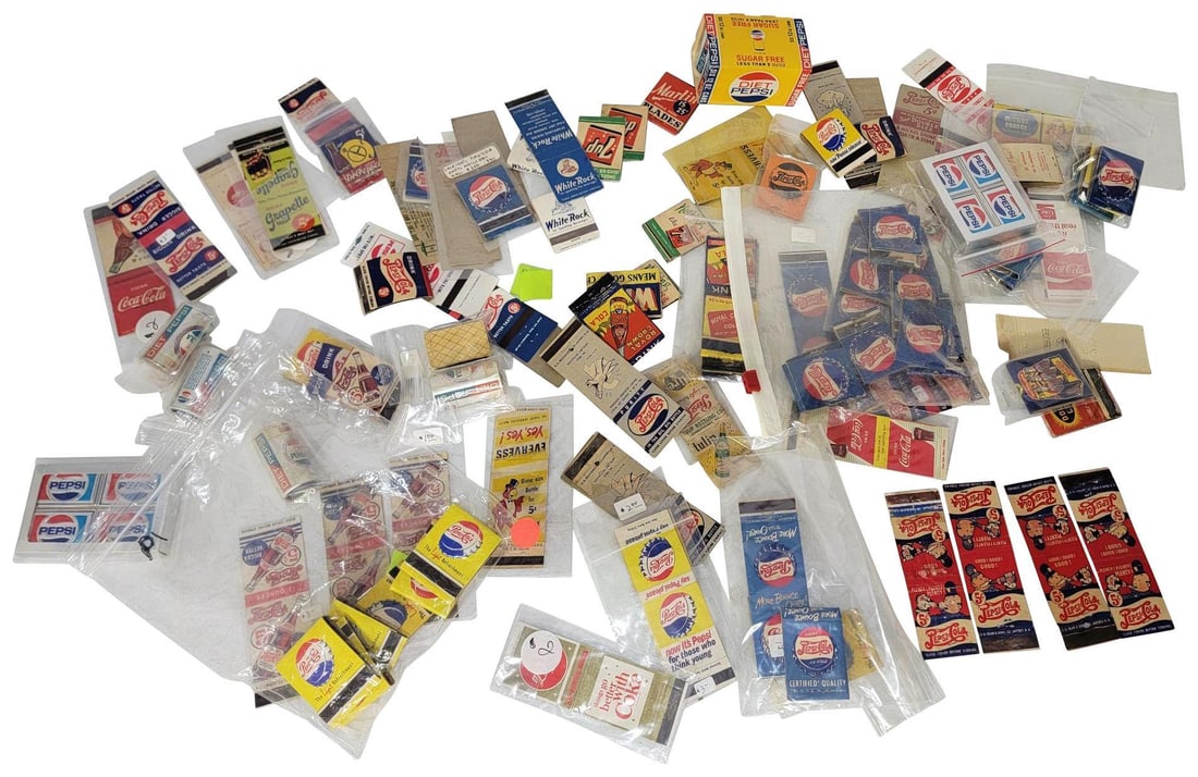 Large Lot of Soda Match Book Covers Pepsi & Pete, Dr. Pepper and more (1 of 8)