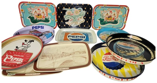 10-Pepsi-Cola Metal Serving Trays
