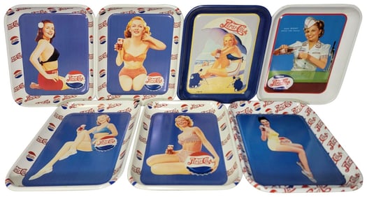 7-1994 Pepsi-Cola Metal Serving Trays