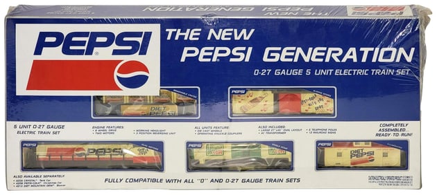 Pepsi "The New Generation" 0-27 5 Unit Electric Train Set NIB