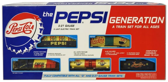 Pepsi Generation 0-27 Gauge 5 Unit Electric Train Set NIB
