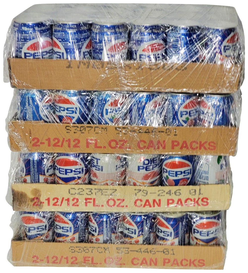 4-Cases of Pepsi-Cola Cans mostly Raging Razzberry: all are empty, most have their tabs.