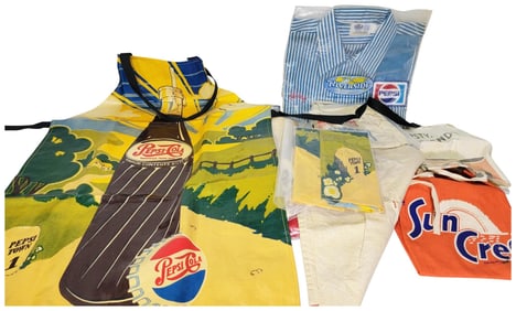 Several Pepsi-Cola Aprons, Shirt and more