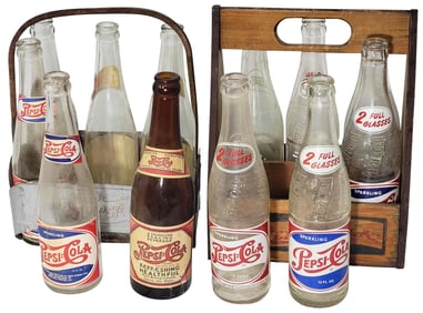 12-Pepsi:Cola Bottles in Holders
