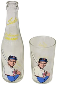 Ted Williams Root Beer 7oz Bottle & Glass