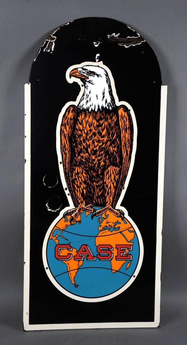 Case w/Ole Abe Sitting on the World Porcelain Neon Sign (TAC) (1 of 5)