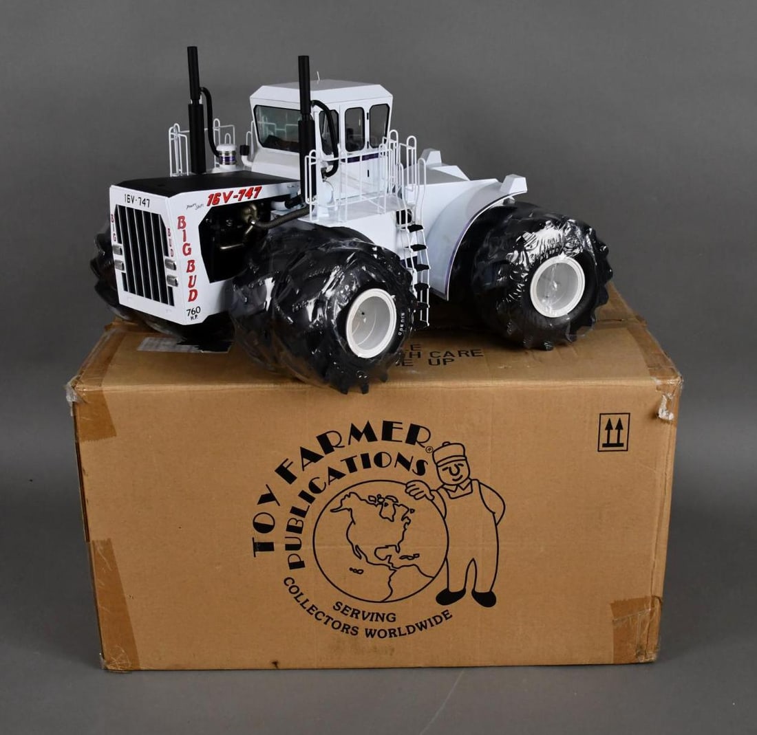 "Outstanding" Big Bud 747 NIB by Toy Farmer: 1/16 Scale, in the original shipping box, the detail on these toys are over the top, we took it out of the box for the 1st time, this was a toy farmer toy, has all the styrofoam in the box and origina