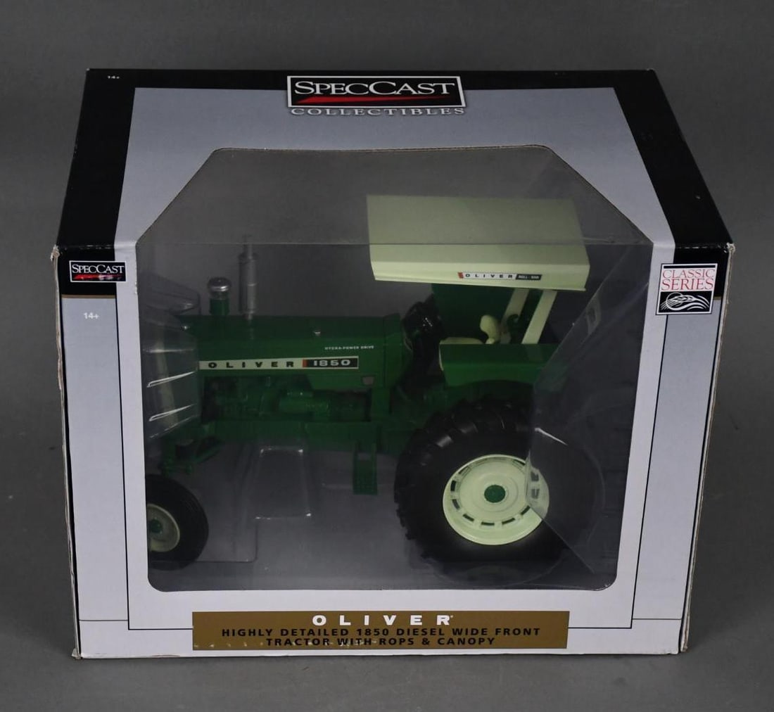 Oliver 1850 by Spec Cast NIB: 1/16 scale, in original open face box, nice detail on these toys, nice box, excellent color