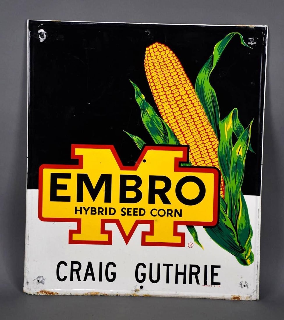 Embro Hybrid Seed Corn w/Logo Metal Sign (TAC) (1 of 5)