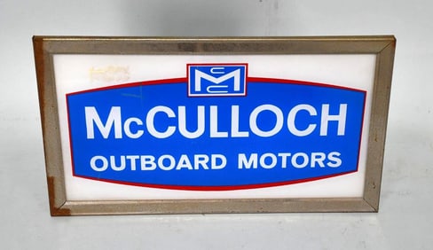 McCulloch Outboard Motors Lighted Sign