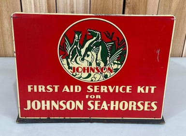Johnson Sea-Horses "First Air Service Kit w/Logo Metal Display