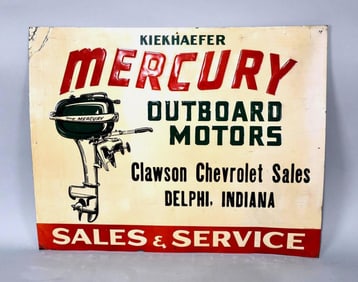 Kiekhaefer Mercury Outboard Motors w/Image Metal Sign (TAC)
