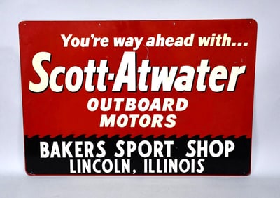 Scott-Atwater Outboard Motors Metal Sign (TAC)
