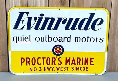 Evinrude Outboard Motors Metal Sign (TAC)