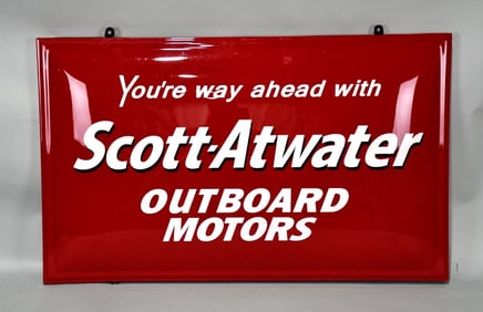 Scott-Atwater Outboard Motors Metal Sign (restored)