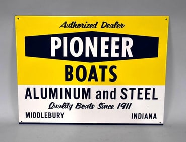 Pioneer Boats Aluminum & Steel Metal Sign (TAC)
