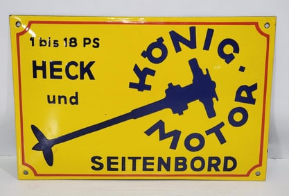 Konig Motor (Outboard Motor) Seitenbord Porcelain Sign (TAC)