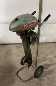 Firestone 3.6 Outboard Motor on a Stand