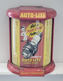 Auto-Lite Spark Metal Store Display Cabinet