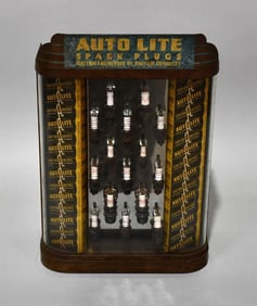 Auto-Lite Spark Plugs Metal Cabinet