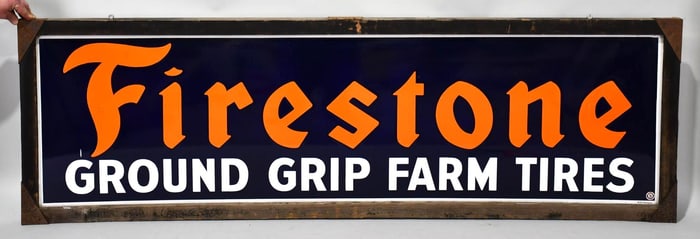 Firestone Ground Grip Farm Tires Porcelain Sign (TAC)