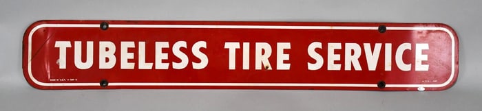 (Firestone) Tubeless Tire Service Metal Sign (TAC)