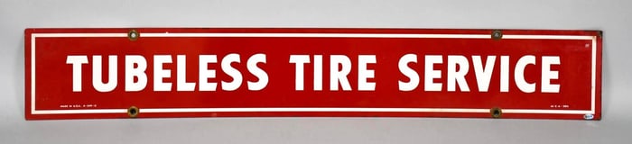 (Firestone) Tubeless Tire Service Metal Sign (TAC)