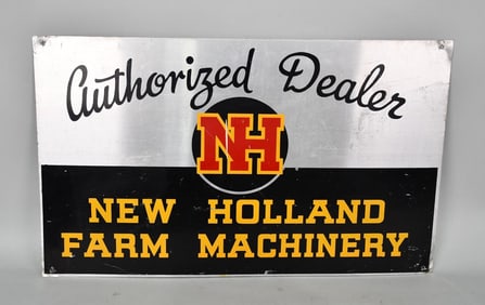 New Holland Farm Machinery Authorized Dealer Metal Sign (TAC)