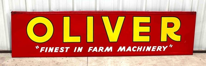 Oliver "Finest in Farm Machinery" Metal Sign (TAC)