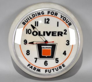Oliver Farm Equipment Lighted Clock
